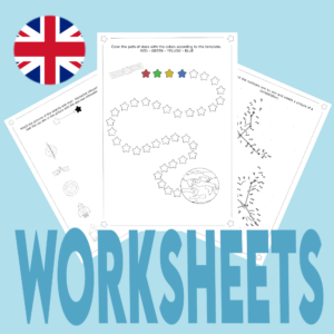 Worksheets space theme PDF