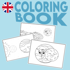 Coloring book space theme PDF